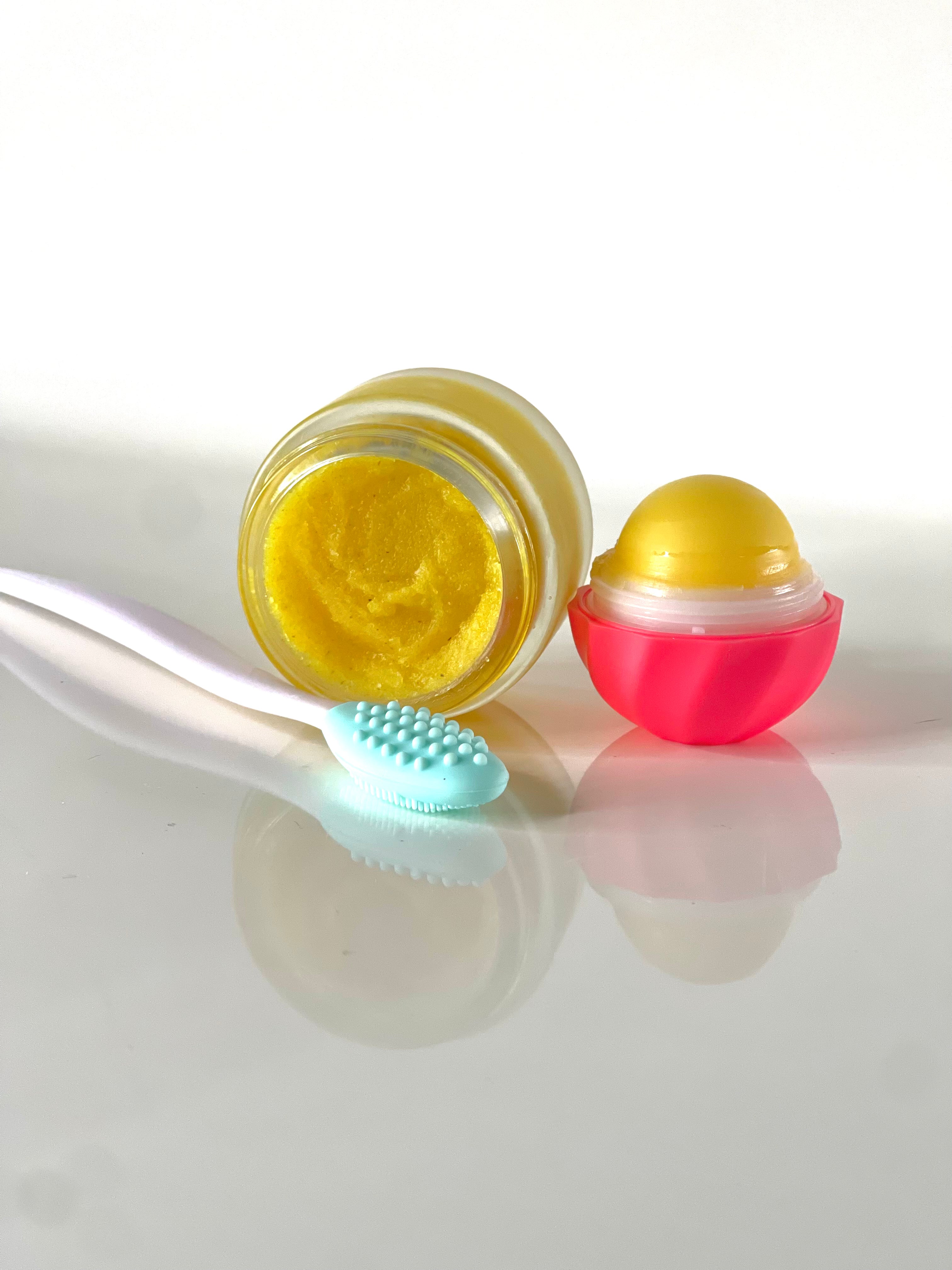 Lemon Turmeric Lip Balm and Scrub