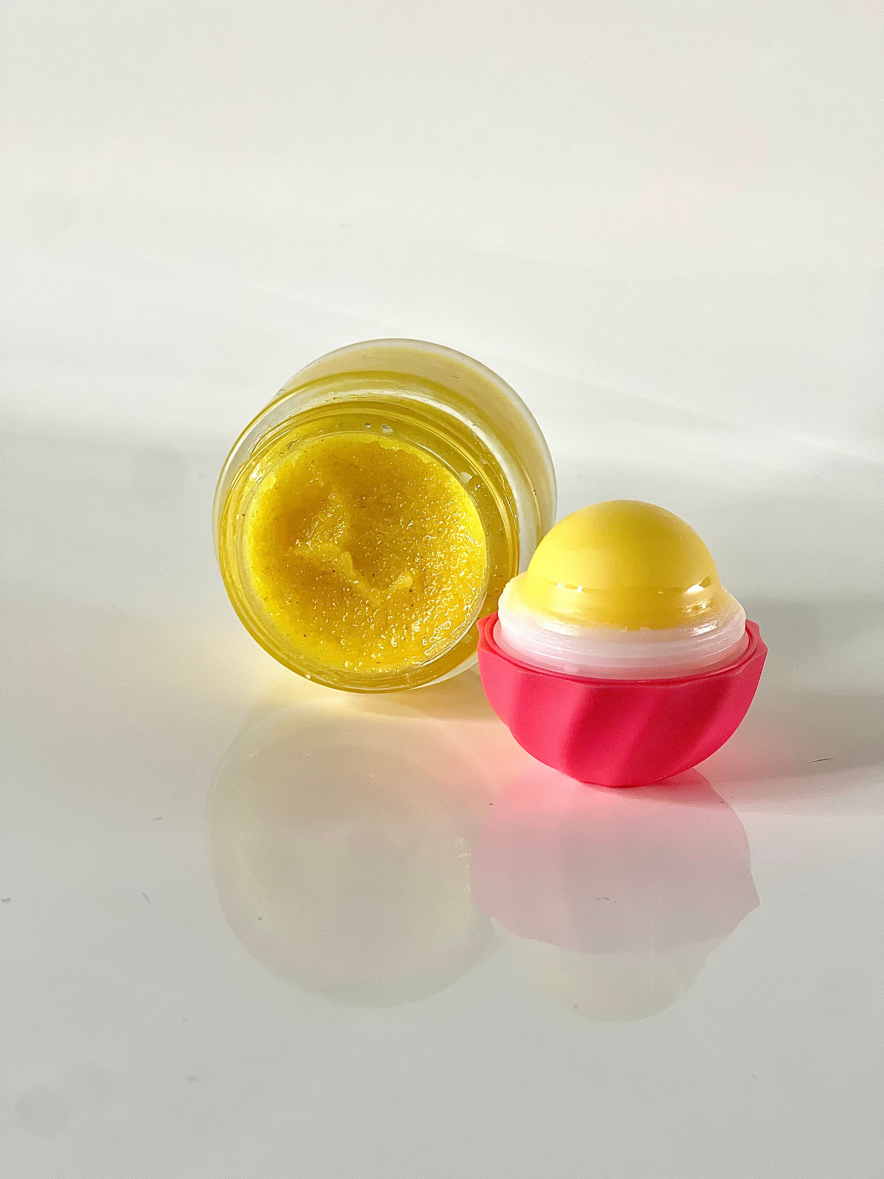 Lemon Turmeric Lip Balm and Scrub